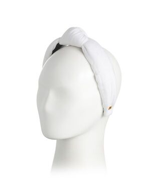 Lele Sadoughi White LinenKnotted Headband - Women Accessories